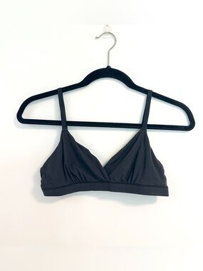 Skims Fits Everybody Crossover Black Wireless Triangle Bralette Bra Sz S Onyx